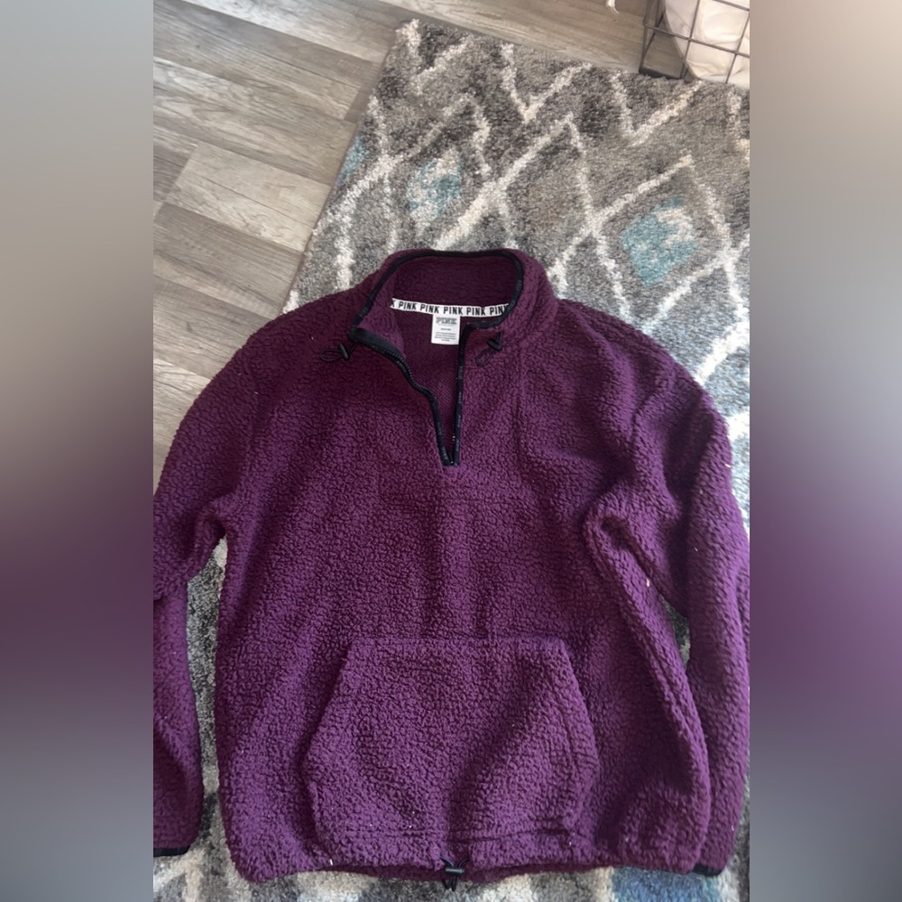 PINK half zip hoodie